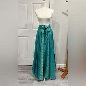 Hugo Buscati Teal Long Dress skirt